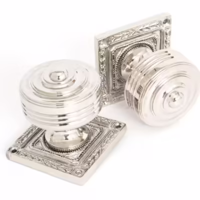 Polished Nickel Tewkesbury Square Mortice Knob Set
