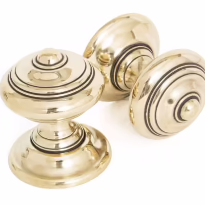 Aged Brass Elmore Concealed Mortice Knob Set