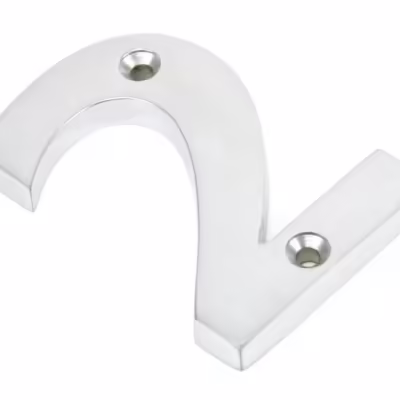Satin Chrome Numeral 2 - Image 1