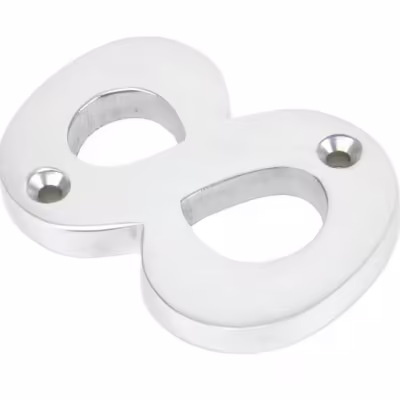 Satin Chrome Numeral 8