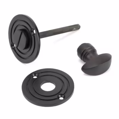 Aged Bronze Round Bathroom Thumbturn - Image 3