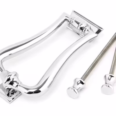 Polished Chrome Slimline Art Deco Door Knocker