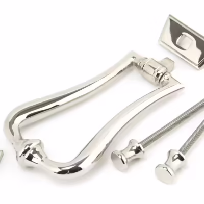 Polished Nickel Slimline Art Deco Door Knocker - Image 3