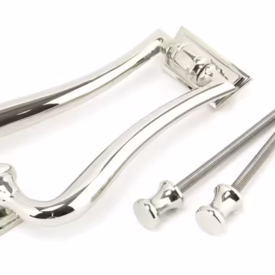 Polished Nickel Slimline Art Deco Door Knocker