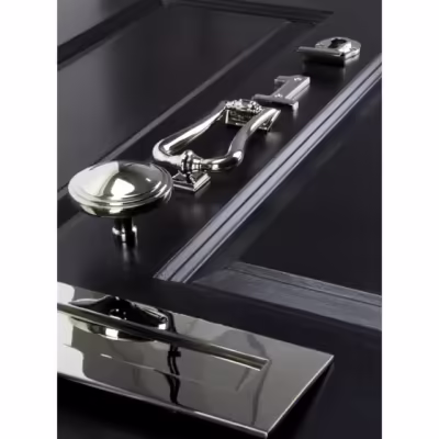 Polished Nickel Art Deco Centre Door Knob - Image 5