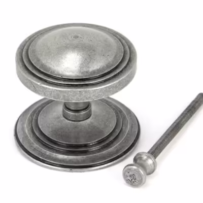 Pewter Art Deco Centre Door Knob - Image 2