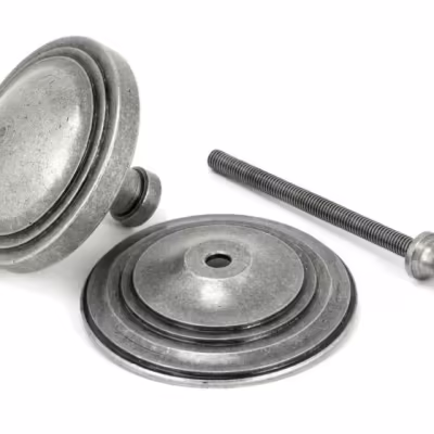 Pewter Art Deco Centre Door Knob - Image 3