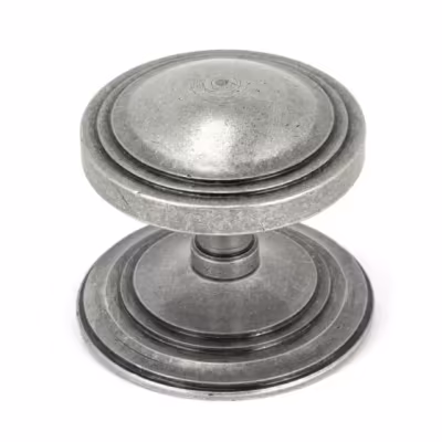 Pewter Art Deco Centre Door Knob - Image 1