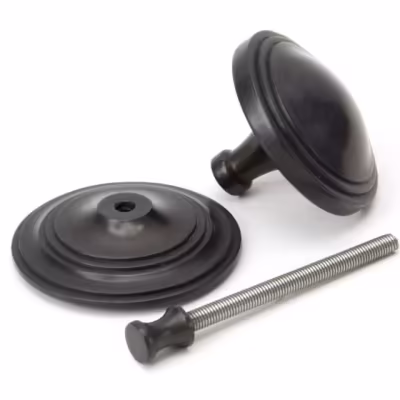 Aged Bronze Art Deco Centre Door Knob - Image 3