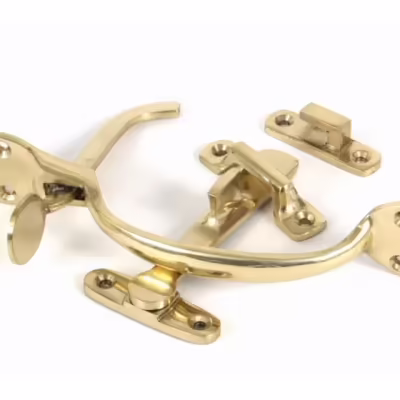 Polished Brass Cast Suffolk Latch Set