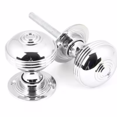 Polished Chrome 50mm Prestbury Mortice/Rim Knob Set