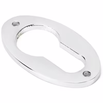Polished Chrome Oval Euro Escutcheon