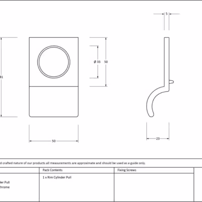 Polished Brass Rim Cylinder Pull - Image 3