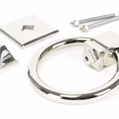 Polished Nickel Ring Door Knocker - Image 3