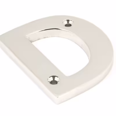 Polished Nickel Letter D