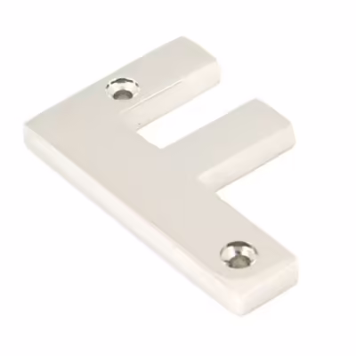 Polished Nickel Letter F