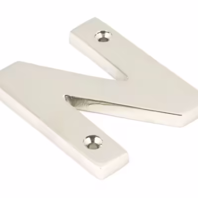 Polished Nickel Letter N