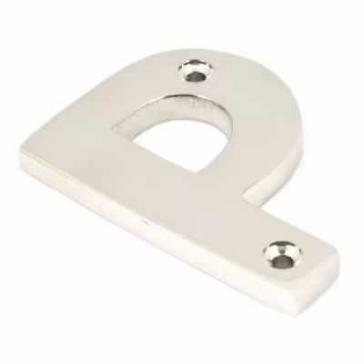 Polished Nickel Letter P