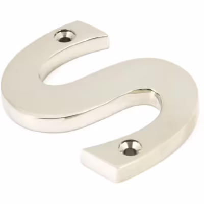 Polished Nickel Letter S