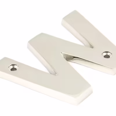 Polished Nickel Letter W