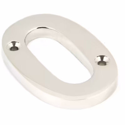 Polished Nickel Numeral 0