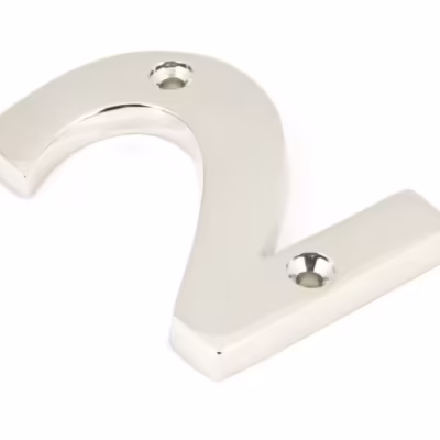 Polished Nickel Numeral 2