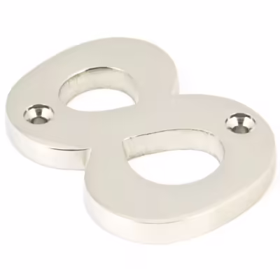 Polished Nickel Numeral 8