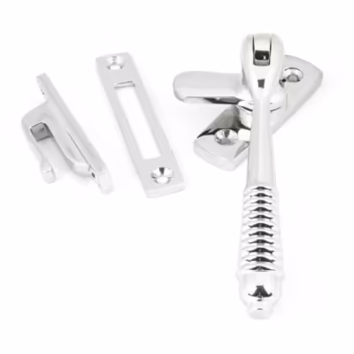 Polished Chrome Locking Reeded Fastener