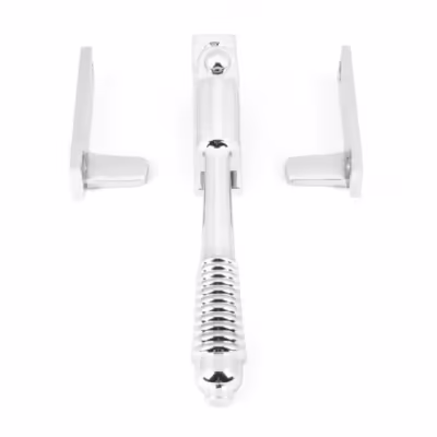 Polished Chrome Night-Vent Locking Reeded Fastener - Image 3
