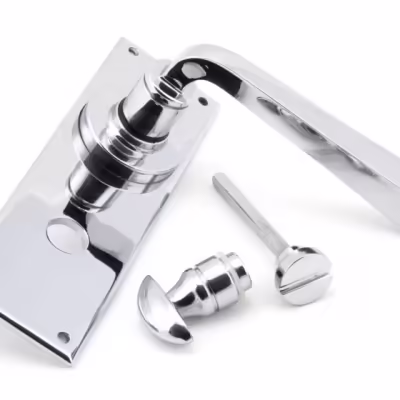 Polished Chrome Avon Lever Bathroom Set - Image 4