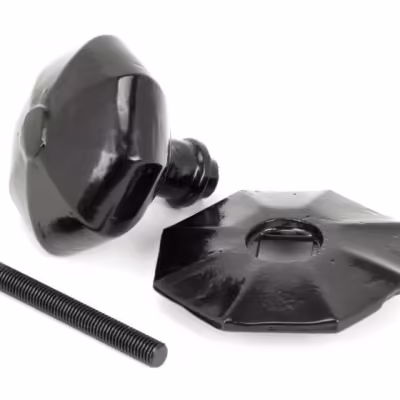 Black Octagonal Centre Door Knob - Image 3