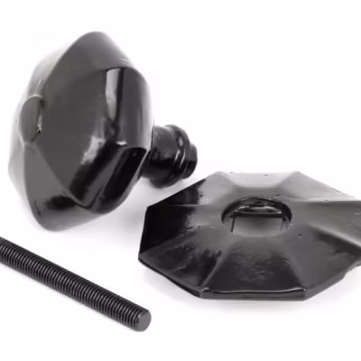 Black Octagonal Centre Door Knob - Internal - Image 3