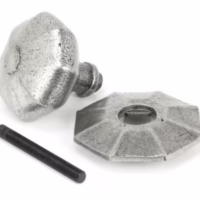 Pewter Octagonal Centre Door Knob - Internal - Image 3