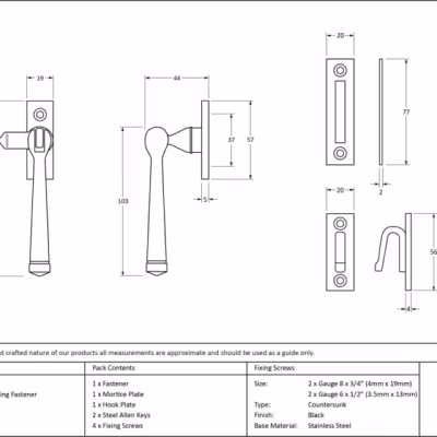 Black Locking Avon Fastener - Image 3