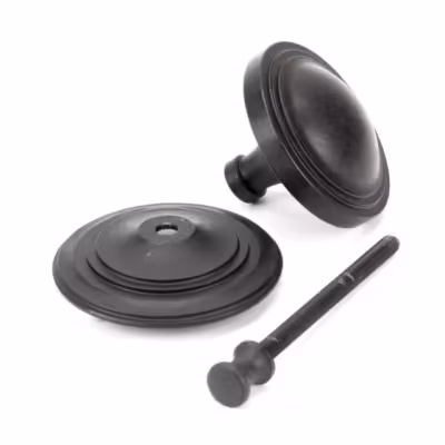 External Beeswax Art Deco Centre Door Knob - Image 3