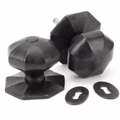 External Beeswax Large Octagonal Mortice/Rim Knob Set