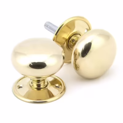 Aged Bronze Mushroom Mortice/Rim Knob Set