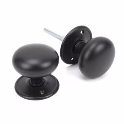 Aged Bronze 57mm Mushroom Mortice/Rim Knob Set