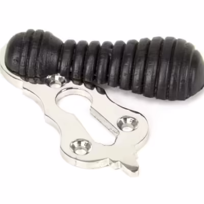 Ebony & Polished Nickel Beehive Escutcheon