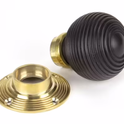 Ebony and PB Cottage Mortice/Rim Knob Set - Small - Image 3