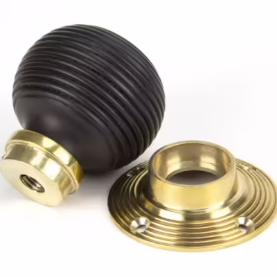 Ebony and PB Cottage Mortice/Rim Knob Set - Small - Image 4
