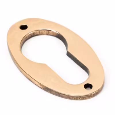 Polished Bronze Oval Euro Escutcheon