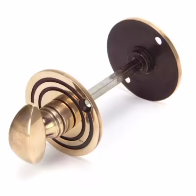 Polished Bronze Round Bathroom Thumbturn