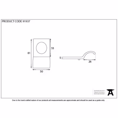 Polished Bronze Rim Cylinder Pull - Image 4