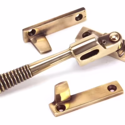 Polished Bronze Night-Vent Locking Reeded Fastener - Image 3