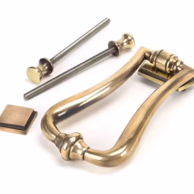 Polished Bronze Slimline Art Deco Door Knocker