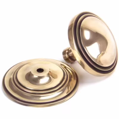 Polished Brass Art Deco Centre Door Knob - Image 3