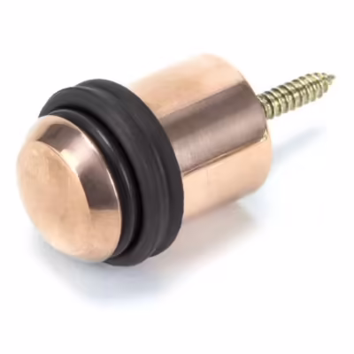 Polished Bronze Floor Mounted Door Stop