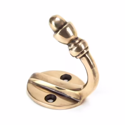 Polished Bronze Coat Hook - Image 1