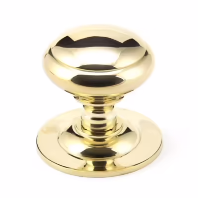 Polished Brass Round Centre Door Knob